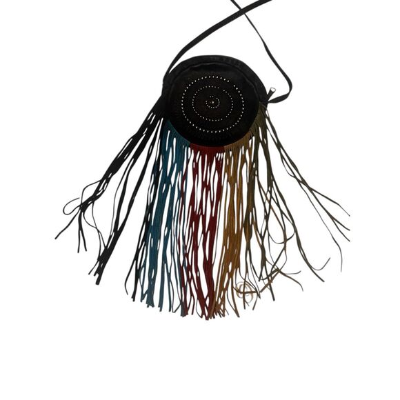 Beautiful Rare Patricia Nash Boho Fringe Rovito Crossbody beautiful fringe in le - Picture 3 of 10
